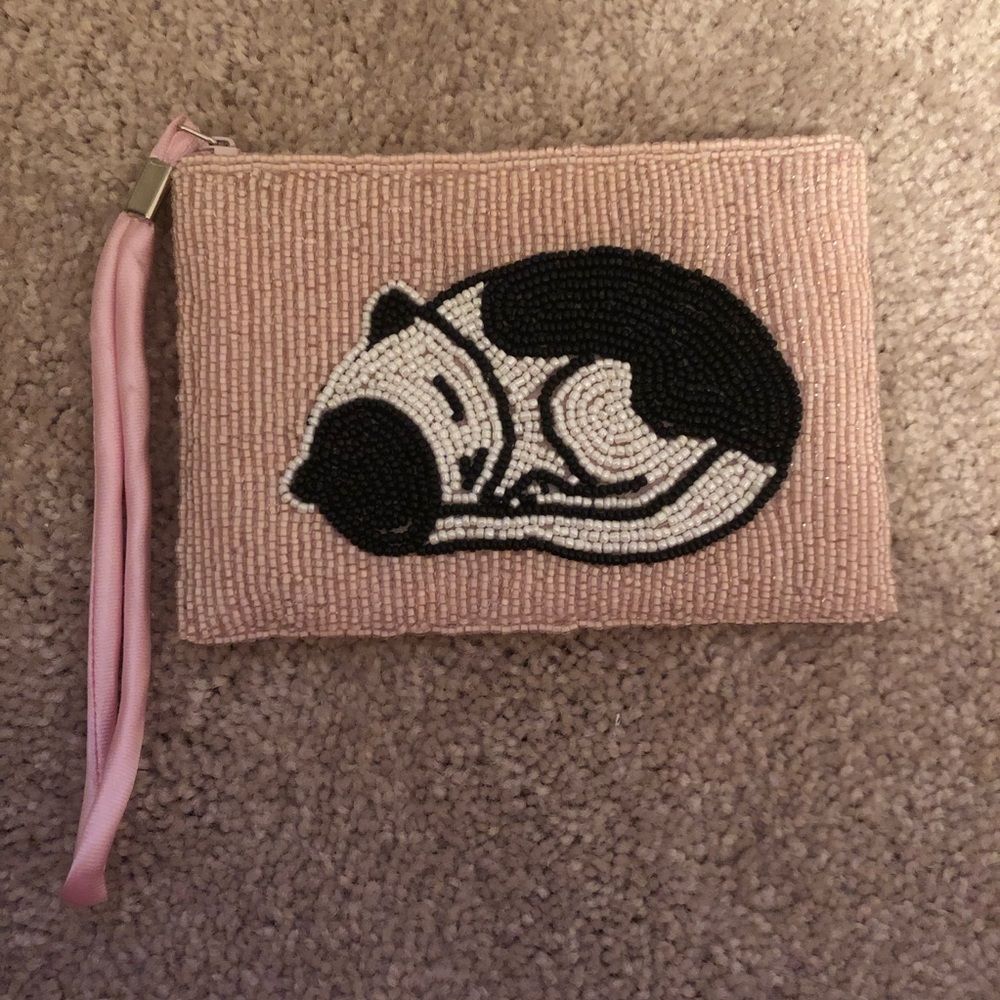 👐Beaded Cat clutch